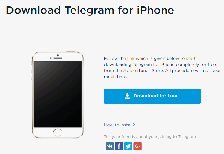 Download free Telegram for iPhone