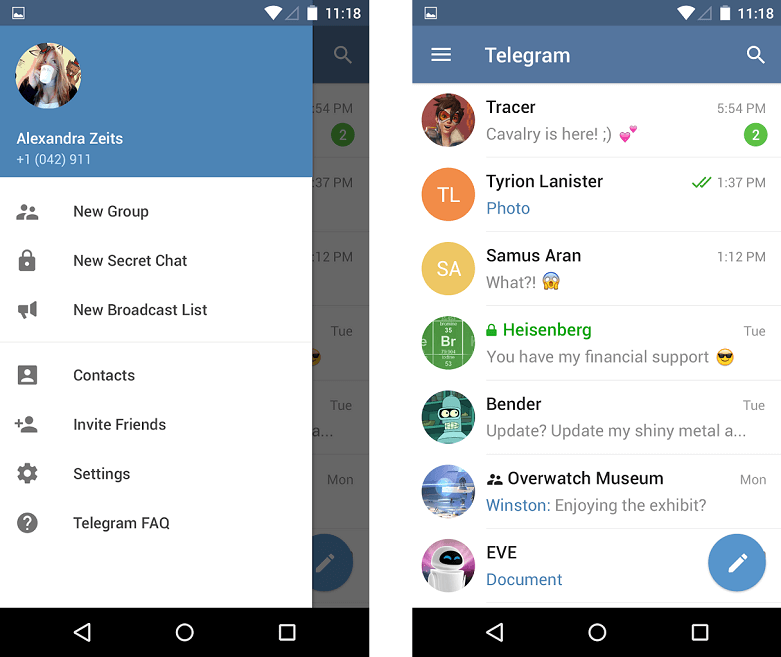 telegram messenger app android